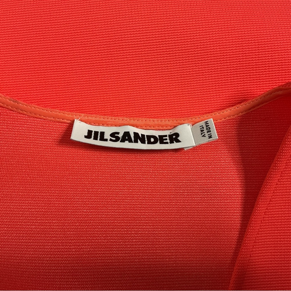 Jil Sander Coral V-neck Shift mini dress. Pockets! - Picture 7 of 9